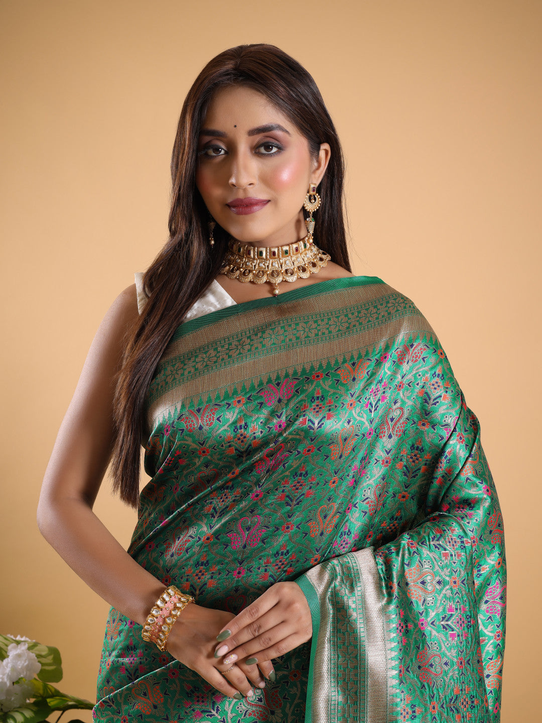 Classis Green Banarasi Silk Saree