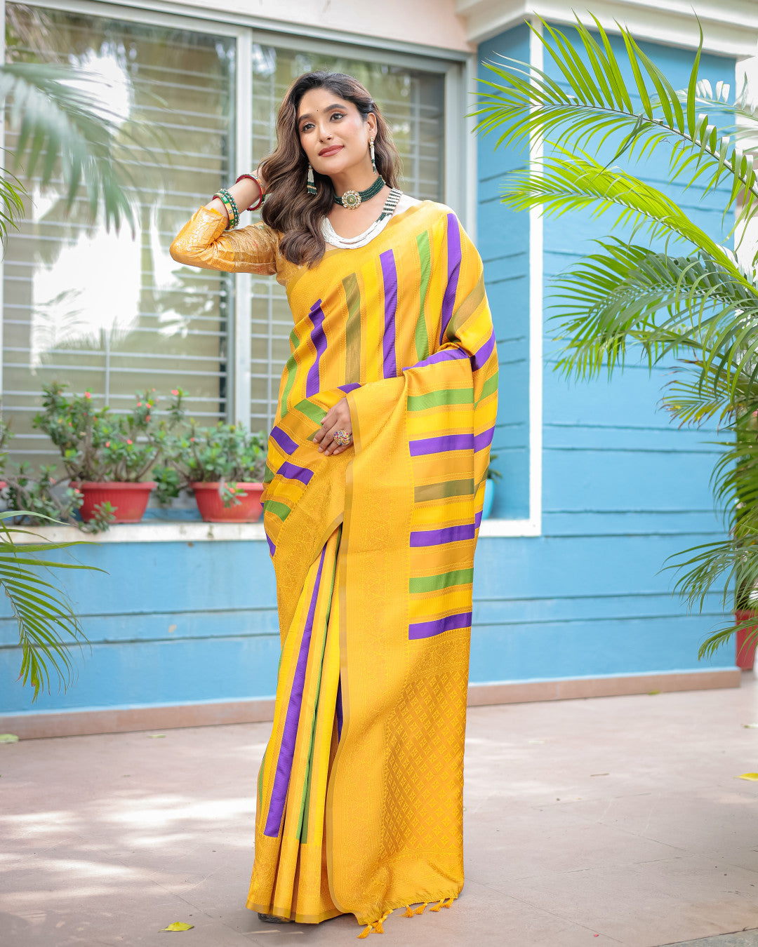 Yellow Kanjivaram Zari Pattu Saree