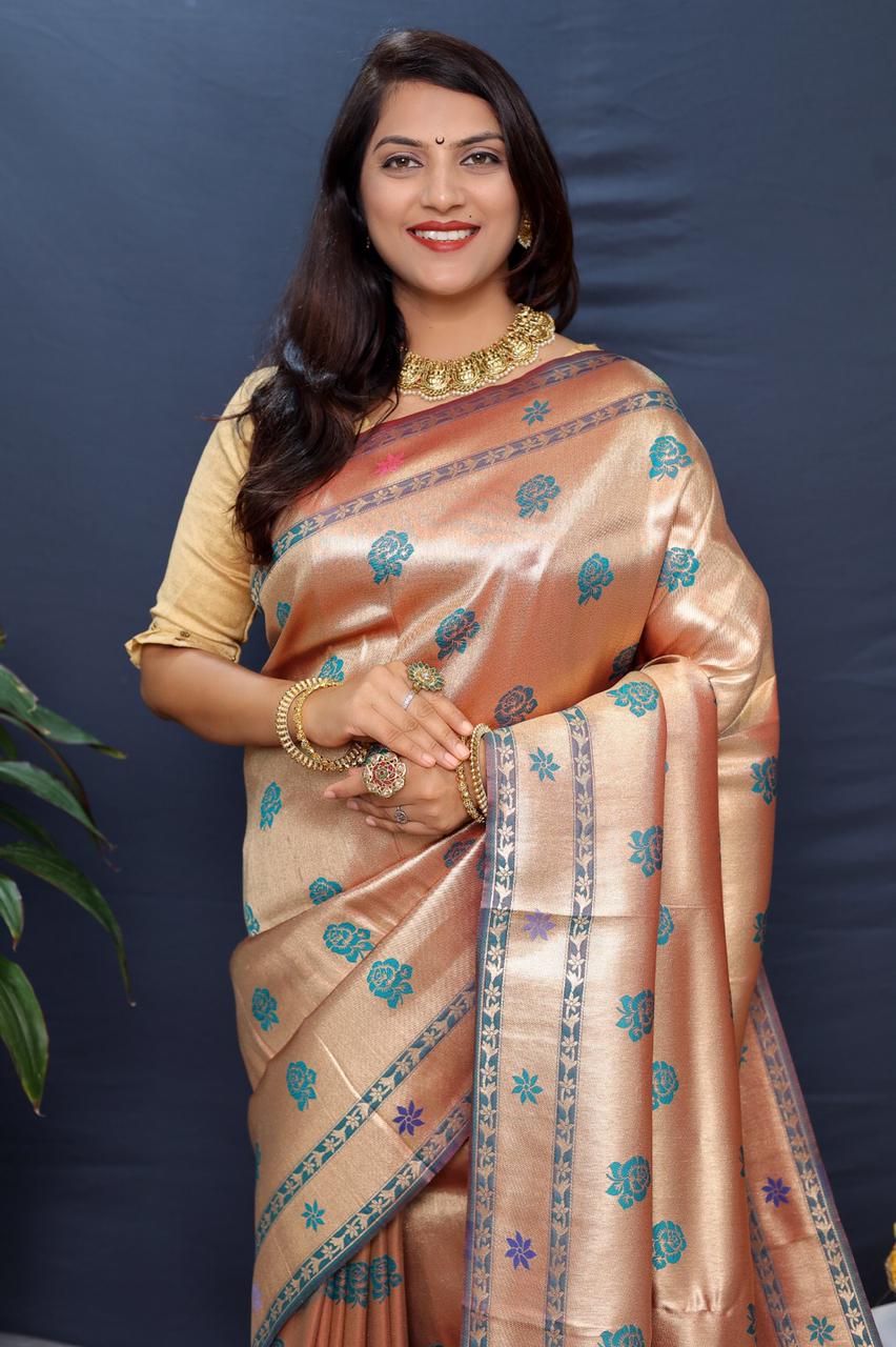 Zari Weaved Paithani Silk Saree