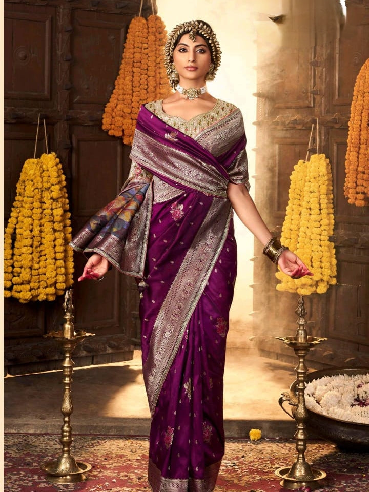 Designer Limited Edition Wedding Special Silk Saree Maroon