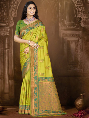 Zari Weaved Banarasi Silk Saree